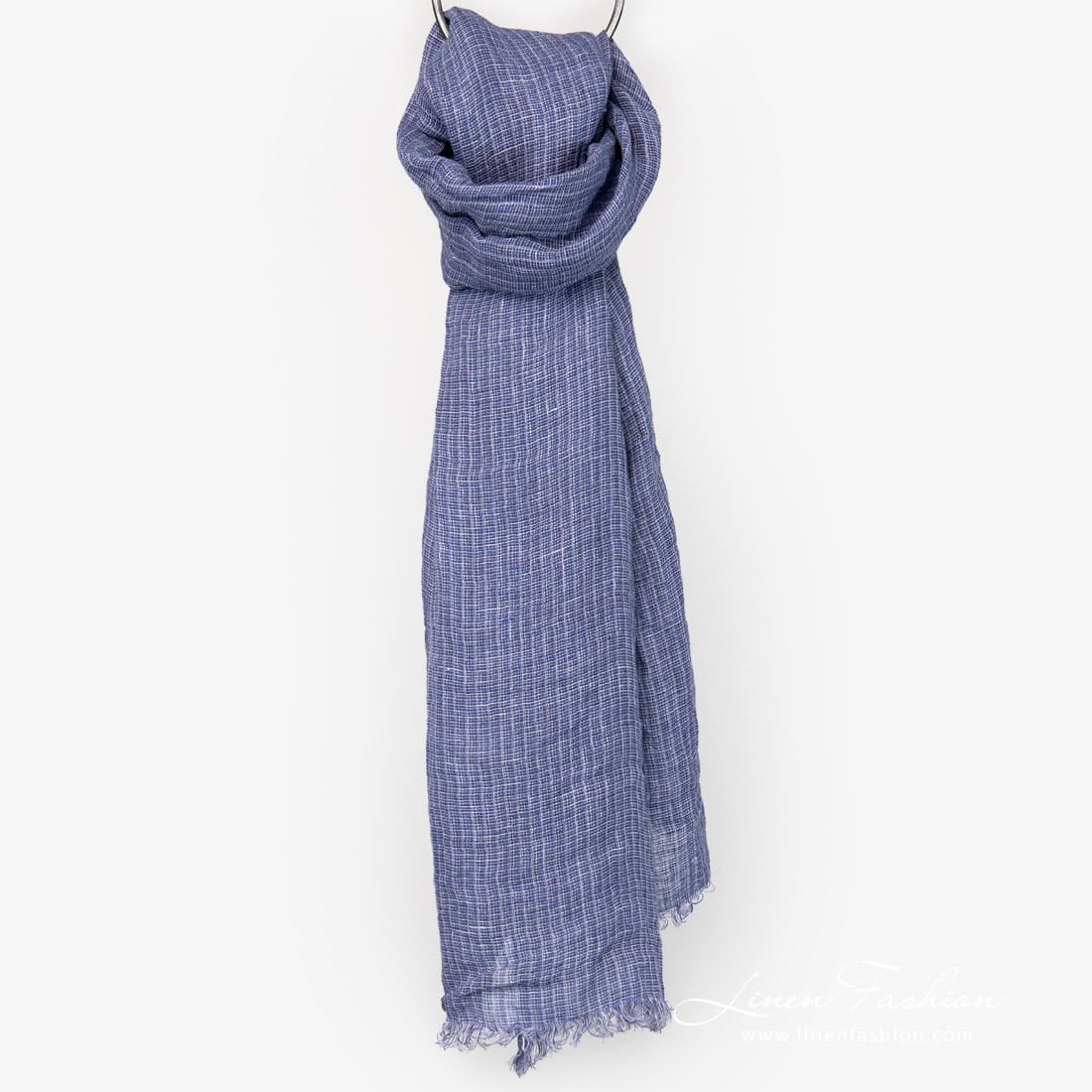 LOTTO MINI Shawl violet 2 Linen violet scarf full size