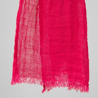 FINO Shawl cyclamen 6 cyclamen linen shawl; with fringes