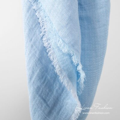 KARLA Scarf light blue 6 Linen scarf in light blue color.