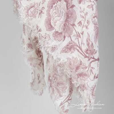 GARDENIA Scarf rosy 6 100% linen rosy scarf.