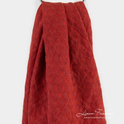 GALAXY Scarf red 5 GALAXY red linen scarf