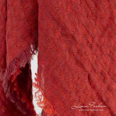 GALAXY Scarf red 7 GALAXY red 100% linen scarf