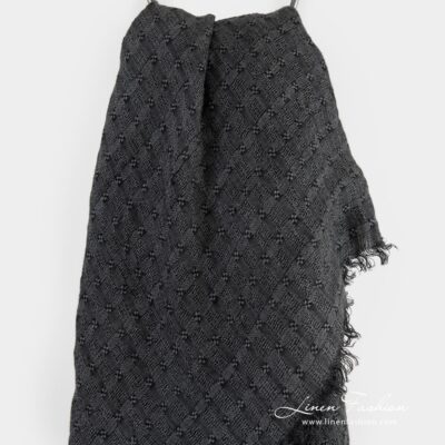 GALAXY Scarf grey 5 GALAXY grey linen scarf