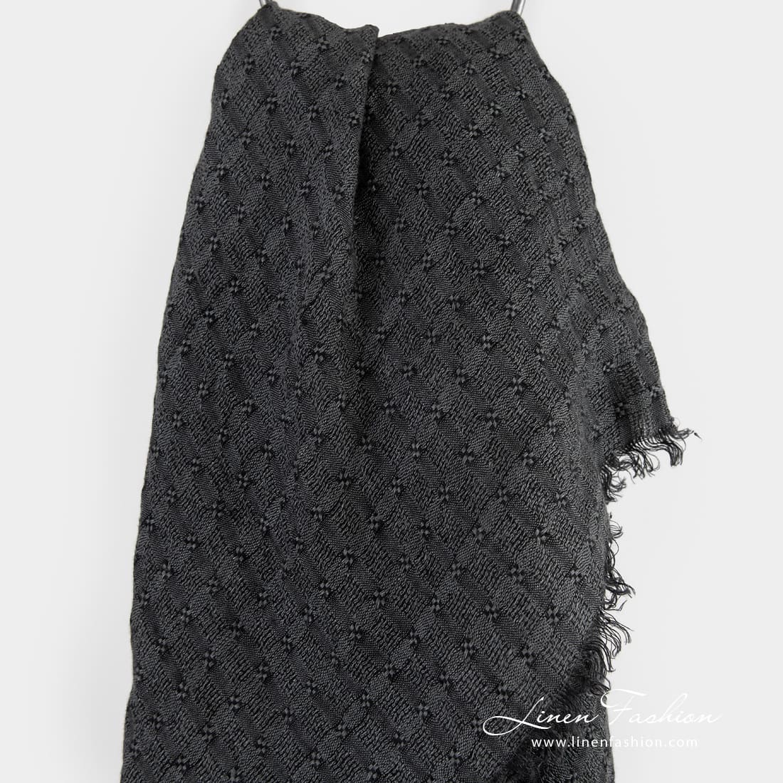 GALAXY grey linen scarf