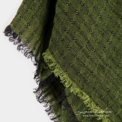 GALAXY Scarf green 7 GALAXY green 100% linen scarf