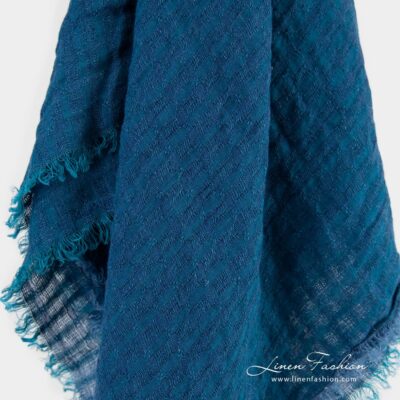 GALAXY Scarf blue 5 GALAXY blue linen scarf