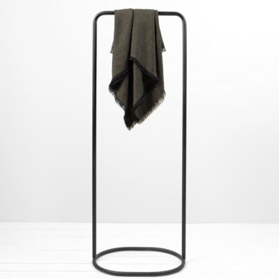PAVA Scarf black 6 linen black golden scarf big size square