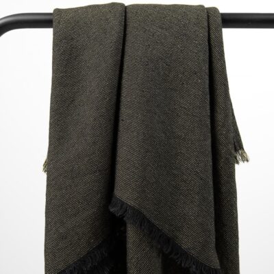 PAVA Scarf black 8 linen black golden scarf washed