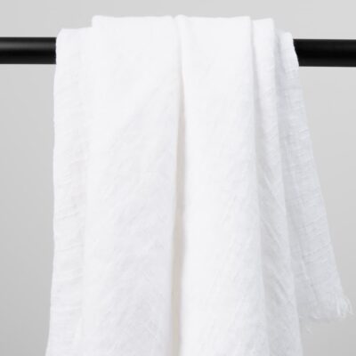 LOLITA Scarf optical white 8 white linen scarf, washed