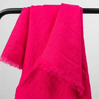 LOLITA Scarf fuchsia 8 fuchsia linen scarf, washed