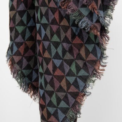 MOLI Scarf multicolour 6 Multicolour linen scarf with fringe