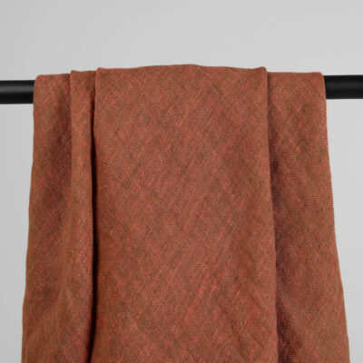 COMBO Scarf green red 5 Green red linen scarf, plain weave