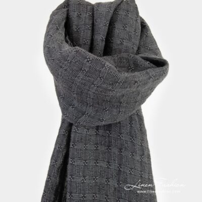GALAXY grey linen shawl