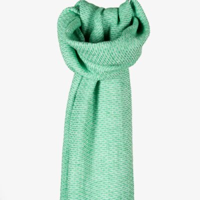 BERGO Shawl green 4 BERGO green linen shawl
