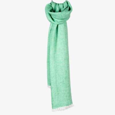 BERGO Shawl green 5 BERGO spinach green linen shawl