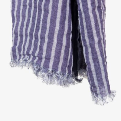 LINDA Shawl violet 6 LINDA royal violet linen shawl with fringes