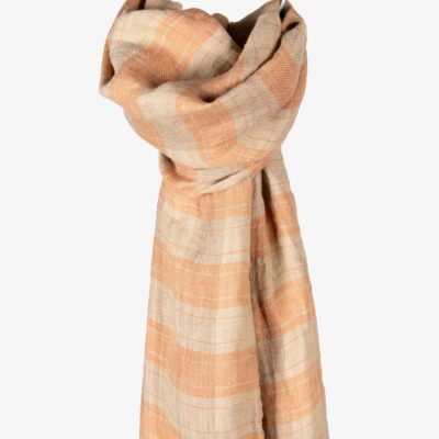 SITI Shawl brown 4 SITI brown linen scarf