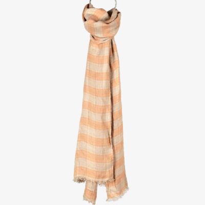 SITI Shawl brown 5 SITI light brown linen scarf