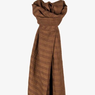 MEINO Shawl brown 4 MEINO brown linen shawl