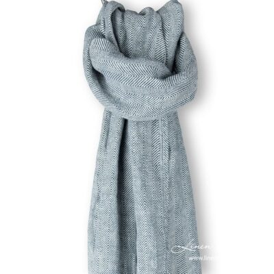 ULTRA Shawl blue 4 Blue linen shawl ULTRA.