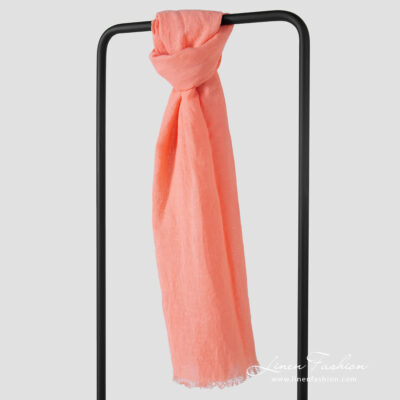 ZOLA Shawl peach 5 Linen cotton peach shawl, gauze.