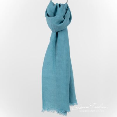 MARE Shawl blue 4 MARE blue linen shawl