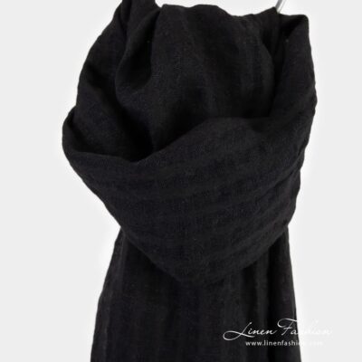 COPEN black linen shawl