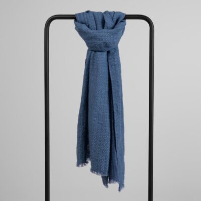 ULTRA Shawl blue 4 Washed linen blue shawl