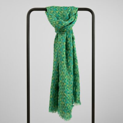 MOLI Shawl green 4 Washed linen green shawl