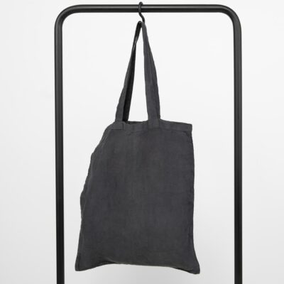 MENDOSA Tote bag grey 4 Grey washed linen shopping bag/tote
