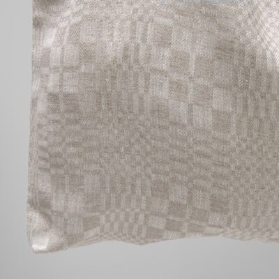 LEGGO Tote bag beige 6 natural checked linen bag not washed