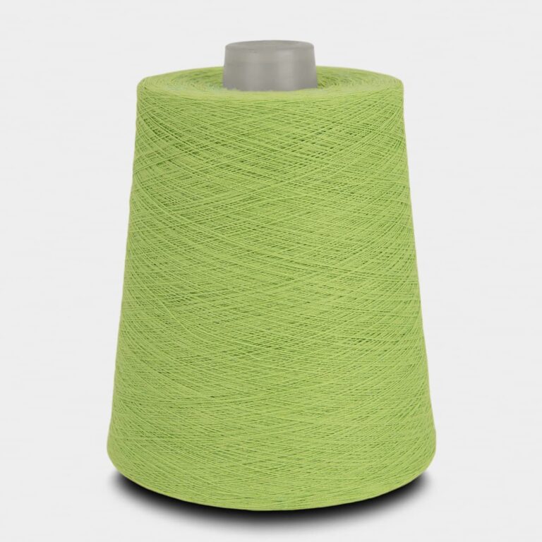 Brith green color linen yarns.