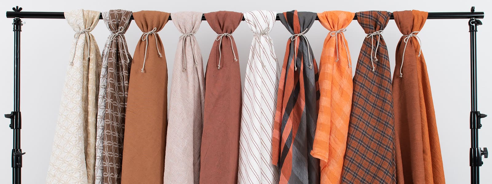 Brown/orange fabrics from collection Autumn/Winter 2023/2024