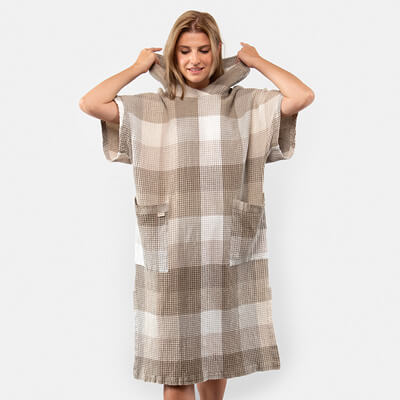 New linen bath towels and robes.
