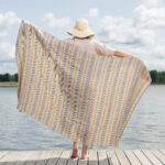 DAKOTA Beach towel blue stripes