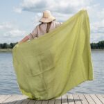 KORFU Beach towel green checked