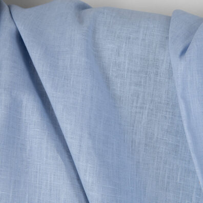 Linen fabric plain pale light blue, medium weight
