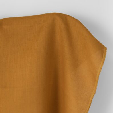 Linen fabric plain ginger yellow