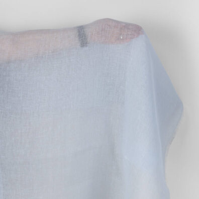 Linen fabric sky grey gauze