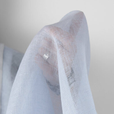 Linen fabric sky grey gauze, transparent