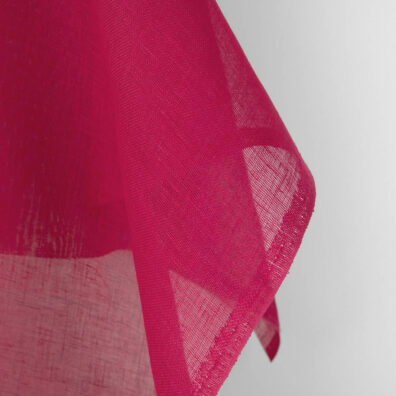 Linen fabric bright rose-pink gauze, unwashed