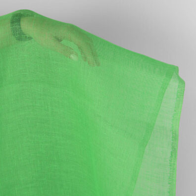 Linen fabric neon green gauze, transparent