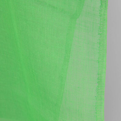 Linen fabric neon green gauze, unwashed