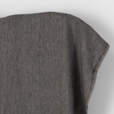 Linen fabric in natural and black