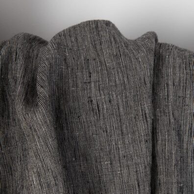 Linen fabric in natural and black, texture
