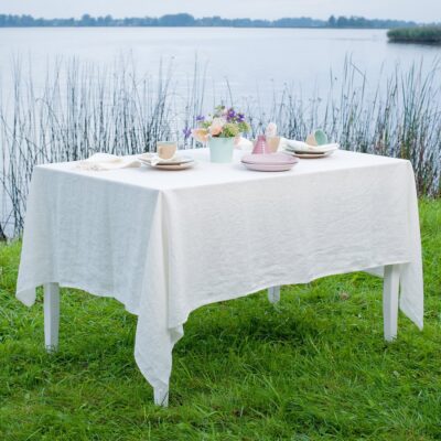 GAMMA Tablecloth white 4 Off-white linen tablecloth