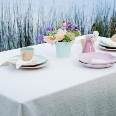 GAMMA Tablecloth white 5 Off-white linen tablecloth, washed fabric