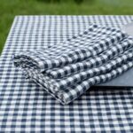 VICHY Table napkin blue