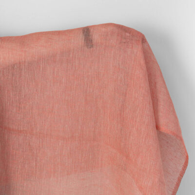 Linen fabric natural and salmon red gauze 5 Linen fabric natural and salmon red gauze