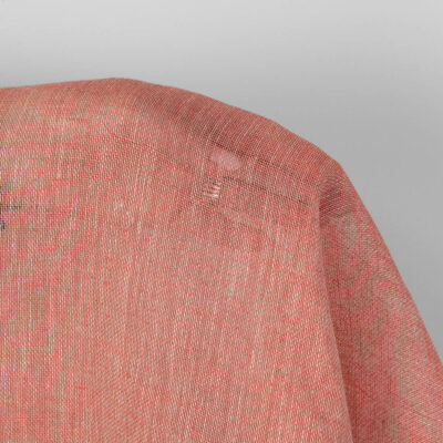Linen fabric natural and salmon red gauze 8 Linen fabric natural and salmon red gauze, transparent